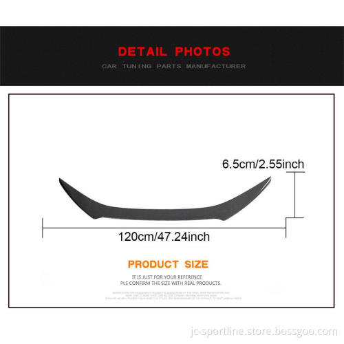 Carbon Fiber Rear Spoiler Wing for Lexus RC-F 2015+